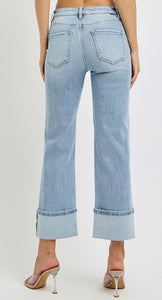 Risen High Rise Cuffed Jeans - 5723 Light