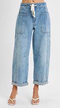 Load image into Gallery viewer, Risen High Rise Barrel Leg Jeans- 21142 Medium Wash
