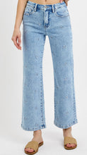 Load image into Gallery viewer, Risen High Rise Straight Leg Jeans w Embroidery  - PWC21010 Light Wash
