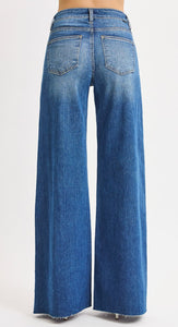 Risen High Rise Super Wide Legs Jeans - 21114 Medium Wash