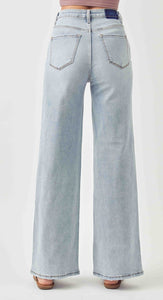 Risen High Rise Wide Leg Jeans - 5120 Light Wash