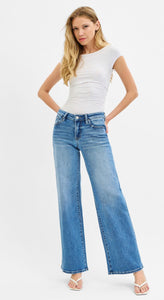 Risen Low Rise Wide Legs Jeans - 21186 Medium Wash