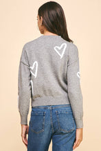 Load image into Gallery viewer, Be Mine Heart Sweater - Baby Blue or Gray
