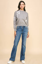 Load image into Gallery viewer, Be Mine Heart Sweater - Baby Blue or Gray
