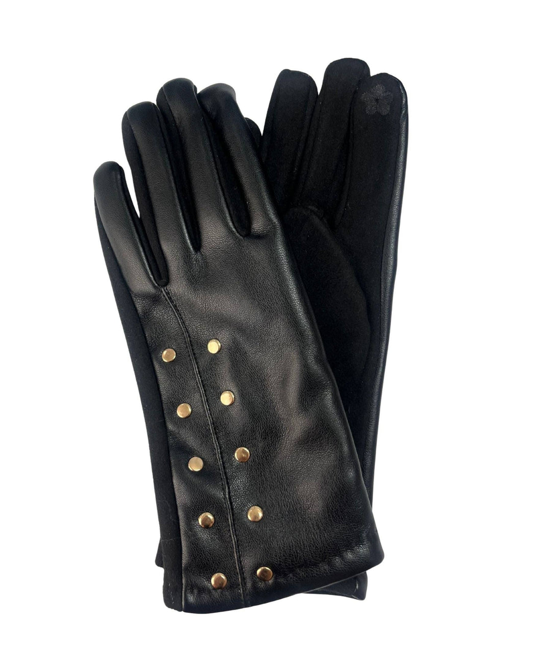 Vegan Leather Glove with Studs
