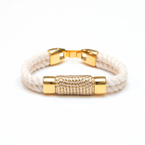 Tremont - Ivory/Metallic Gold - Nautical Rope Bracelet