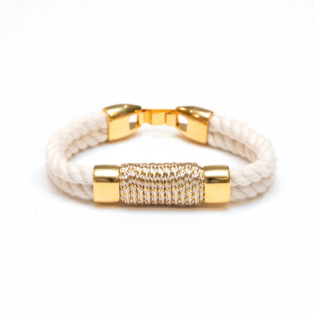 Tremont - Ivory/Metallic Gold - Nautical Rope Bracelet
