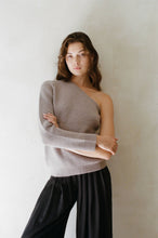 Load image into Gallery viewer, Knit Sweater One Shoulder Long Sleeve Pullover
