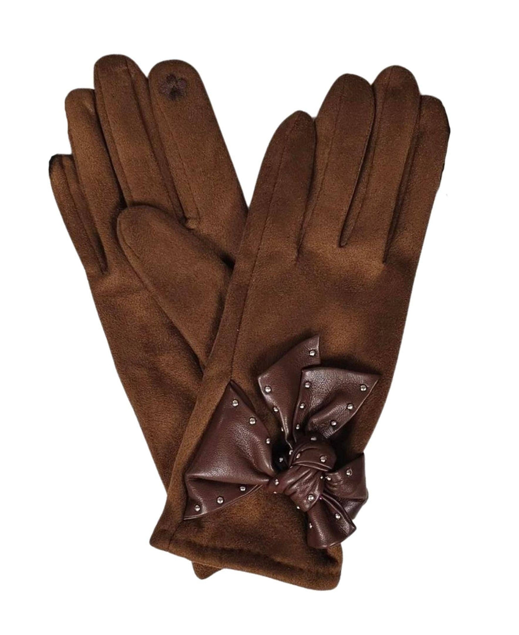 Suede Bow Glove