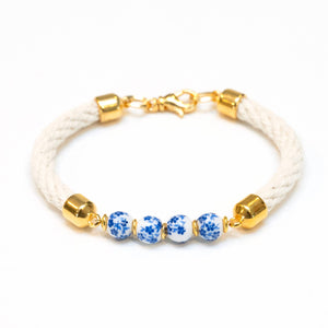 Claremont - Ivory/Gold - Nautical Rope Bracelet