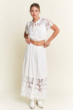 Load image into Gallery viewer, Lace Detail Button Down Long Skirt
