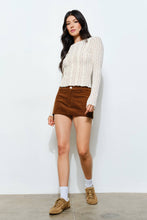 Load image into Gallery viewer, Corduroy Mini Skirt - with built in shorts
