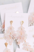 Load image into Gallery viewer, Pink Petite Palm Statement Drop Earrings
