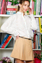 Load image into Gallery viewer, Embroidered Eyelet 100%Cotton Button Down Shirt
