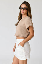 Load image into Gallery viewer, Olivia Cropped Rib Knit Top
