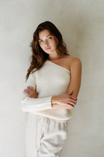 Load image into Gallery viewer, Knit Sweater One Shoulder Long Sleeve Pullover
