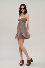 Load image into Gallery viewer, Brown and Cream Swing Mini Dress by Sky to Moon
