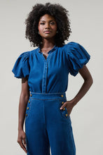 Load image into Gallery viewer, Jamie Denim Jayla Button Down Top
