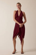 Load image into Gallery viewer, Chiffon Halter Open Back Handkerchief Skirt Dress by Sky to Moon
