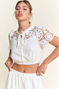 Lace Detailed Crop Top