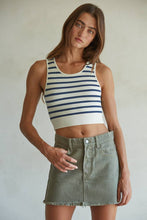 Load image into Gallery viewer, Knit Seamless Ribbed Striped Racerback Brami
