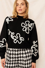 Load image into Gallery viewer, Floral Outline Mock Neck Sweater
