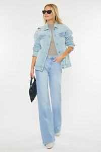 Kan Can High Rise Super Long Jeans - Light Wash