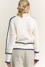 Load image into Gallery viewer, Cable-Knit with Piping Sweater
