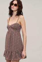 Load image into Gallery viewer, Brown and Cream Swing Mini Dress by Sky to Moon
