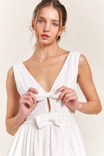 Load image into Gallery viewer, Eyelet Mini Dress with Bows
