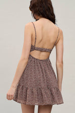 Load image into Gallery viewer, Brown and Cream Swing Mini Dress by Sky to Moon
