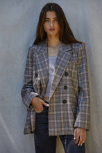 Load image into Gallery viewer, Plaid Oversized Blazer
