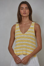 Load image into Gallery viewer, W2047 | Knit Sweater Cotton Striped V-Neck Sleeveless Top
