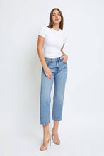 Load image into Gallery viewer, Hidden Cropped Straight Leg Jeans in Medium Wash
