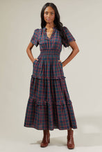 Load image into Gallery viewer, Miley Plaid Palmer Poplin Tiered Maxi Dress
