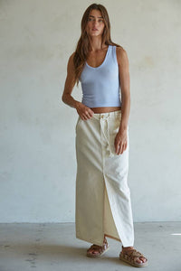 Seamless Knit Ribbed V-Neck Tank