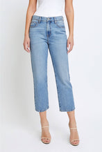 Load image into Gallery viewer, Hidden Cropped Straight Leg Jeans in Medium Wash
