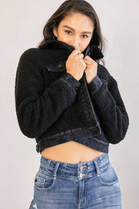 Cropped Sherpa Jacket