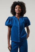 Load image into Gallery viewer, Jamie Denim Jayla Button Down Top
