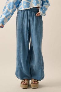Mineral Washed Crinkle Cotton Parachute Pants