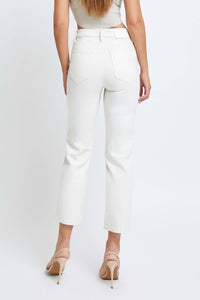 The Tracey - High Rise Straight Ankle Jeans by Hidden - Sea Salt 1551