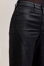 Load image into Gallery viewer, Hidden High Rise Coated Wide Leg Jeans - Black
