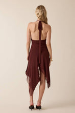 Load image into Gallery viewer, Chiffon Halter Open Back Handkerchief Skirt Dress by Sky to Moon
