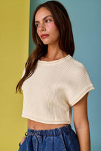Load image into Gallery viewer, Olivia Cropped Rib Knit Top
