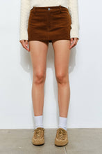 Load image into Gallery viewer, Corduroy Mini Skirt - with built in shorts
