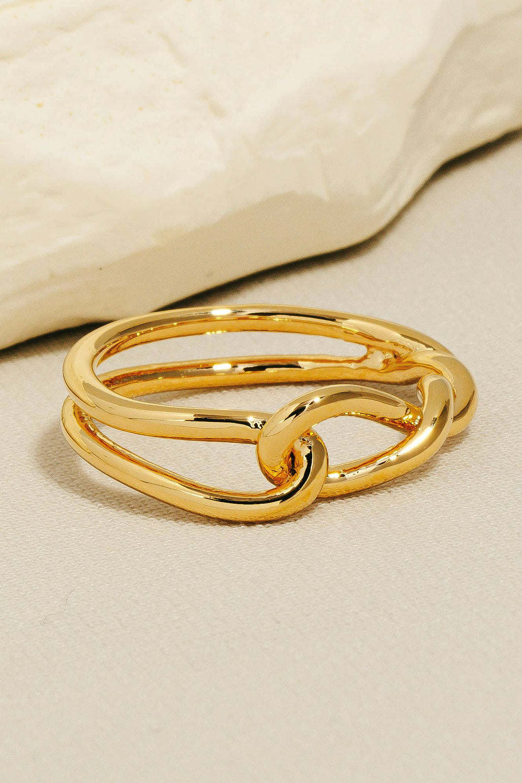 Gold Dipped Twist Knot Band Ring