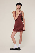 Load image into Gallery viewer, Satin Halter with Lace Mini Dress from Sky to Moon
