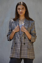 Load image into Gallery viewer, Plaid Oversized Blazer
