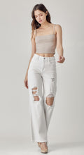 Load image into Gallery viewer, Risen High Rise Distressed Wide Leg Jeans 5039 White
