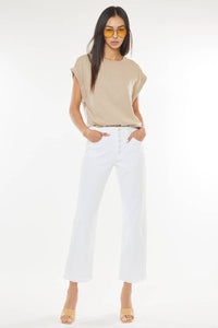 Button Fly Flare Jeans by Kan Can